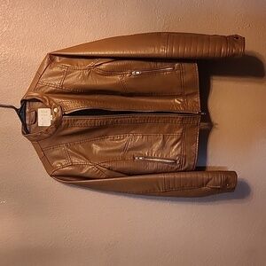 A New Day, Medium brown leather look jacket